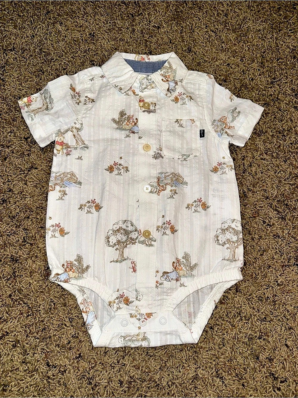 Disney Baby Bodysuit Floral Baby 6m Like New